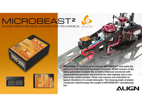 Align BeastX Microbeast 2 Flybarless System : HEGBP301T - Midland