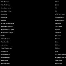 Dnamic 4225-810KV Motor 6-8S : DM01-04225-981