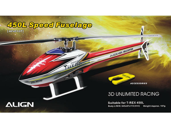 Align T-Rex 450L Speed Fuselage Red HF4510T Midland Helicopters