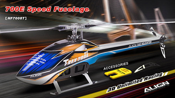 Align T-Rex 700E Speed Fuselage - Blue and White : HF7008T