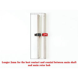 Precision CNC Titanium Main Shaft/Collar Set (RED) - BLADE INFUSION 180 : MH-I180166T