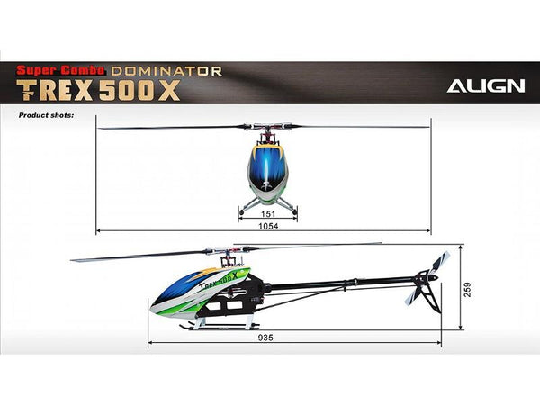 Align T-Rex 500X Dominator Configurable Super Combo : RH50E17XT-C