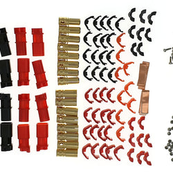 RCPROPLUS 7mm Solderless Connector (8M,8F,Black,Red)