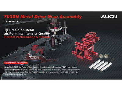Align T-Rex 700XN Metal Drive Gear Assembly : H7NB031XXT - Midland Helicopters