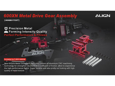Align T-Rex 600XN Metal Drive Gear Assembly : H6NB017XXT - Midland Helicopters