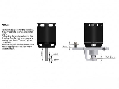 Aluminum Motor Mount W/3rd Brg Support - Goblin 630/700/770 : H0142-S