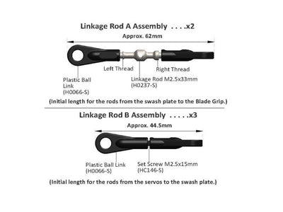 Steel Main Linkage HPS - Goblin 500 : H0237-S - Midland Helicopters