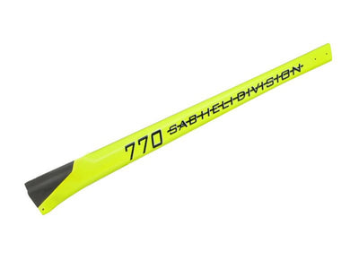 Carbon Fibre Tail Boom Yellow - Goblin 770 Competition : H0380-S - Midland Helicopters