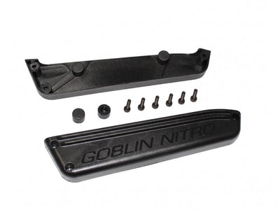 Plastic Fuel Tank Support Black - Goblin Black Nitro : H0686-S