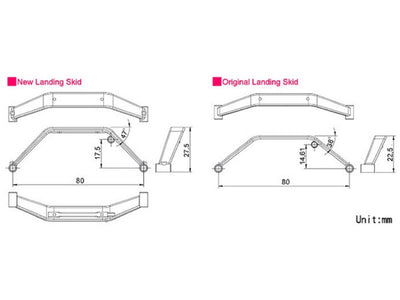 LANDING SKID SET - TREX 250 : H25034T