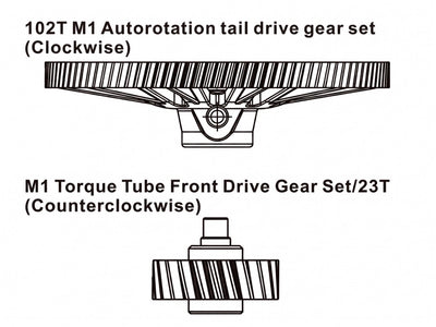 Align 102T M1 Helical Autorotation Tail Drive Gear Set : H70G012XXT