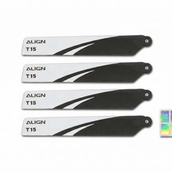 Align T15 Main Blades (Carbon) : HD120BT - Midland Helicopters