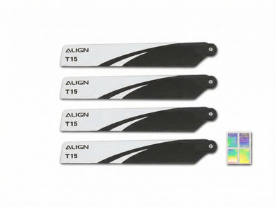 Align T15 Main Blades (Carbon) : HD120BT - Midland Helicopters