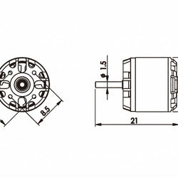 Align 150M Main Motor Set(9000KV/1107) : HML15M03T - Midland Helicopters
