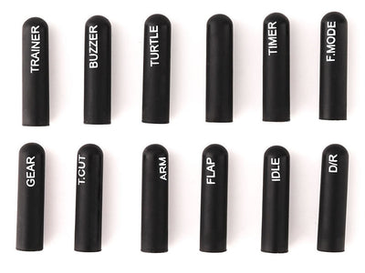 RadioMaster 12pcs Labeled Silicon Switch Cover Set (Long) : HP0157.SWTCOV-L