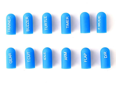 RadioMaster 12pcs Labeled Silicon Switch Cover Set (Short) : HP0157.SWTCOV-S