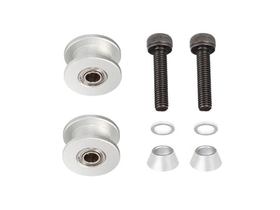 OMP M4 Idler Pulley Set ? Silver : OSHM4020S
