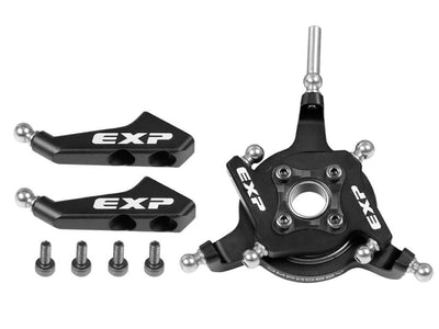 OMP M4 Explore Blade Grip Arm and Swashplate Set (Black) : OSHM4126B