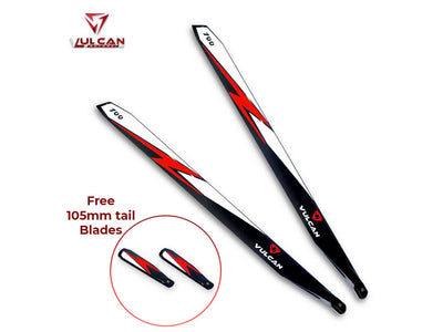 Vulcan Rotors Precision Main Rotor Blades 700mm : VMB-700