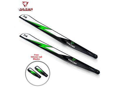 VULCAN ROTORS 716mm EVO VP Precision Main Rotor Blades : VMB-716EVOVP