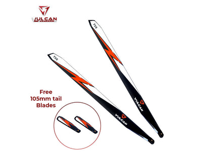 Vulcan Rotors Precision Main Rotor Blades 716mm : VMB-716