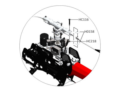 Aluminum Blade Spacer - Goblin 630/700/770 : H0158-S - Midland Helicopters