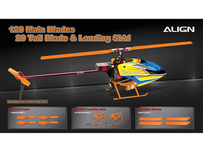 Align T-Rex 150 Landing Skid- Orange : H15F001XOT - Midland Helicopters