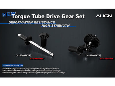 Align Torque Tube Rear Drive Gear Set - T-Rex 250 : H25G002XXT