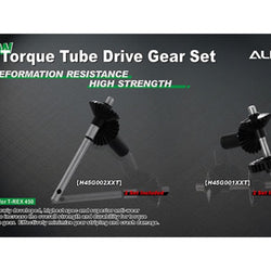 Align Torque Tube Rear Drive Gear Set - T-Rex 450L/PRO : H45G002XXT - Midland Helicopters