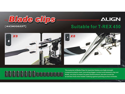 Align T-Rex 450 Blade Clips : H45H008XXT - Midland Helicopters