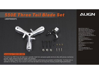 Align T-Rex 550E/600 Three Tail Blade Set : H55T005XXT