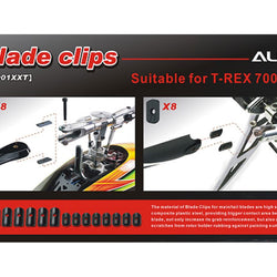 Align T-Rex 700-800 Blade Clips : H70H001XXT