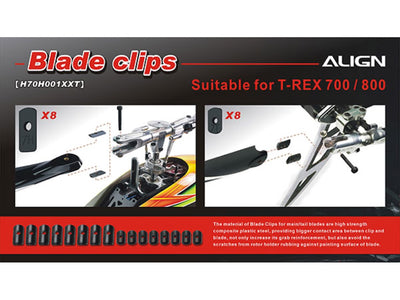 Align T-Rex 700-800 Blade Clips : H70H001XXT