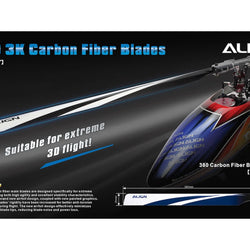 Align 380 Carbon Fiber Blades - Blue : HD380B