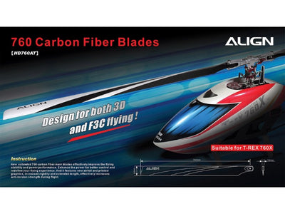 Align 760 Carbon Fiber Blades : HD760A