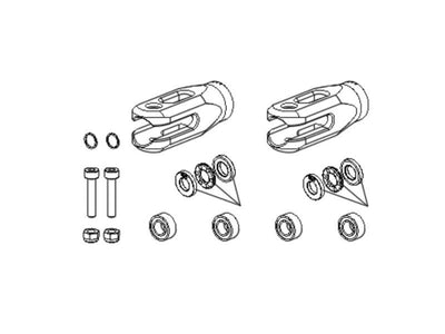 OMP M4 Main Rotor Blade Grip Set Silver : OSHM4009S