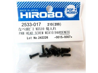 Pan Head Machine Screw - M3x10 Hardened : 2533-017
