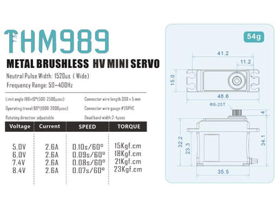 Theta THM989 HV Mini Brushless Servo : TS-THM989