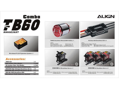 Align TB60 6S Electric Helicopter Super Combo : RH60E26XT