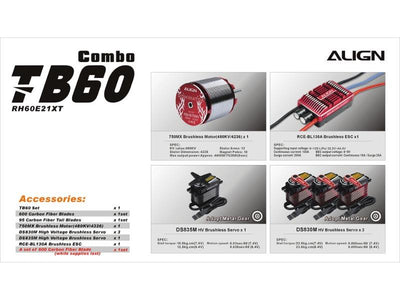 Align TB60 12S Electric Helicopter Top Combo : RH60E21XT