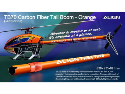 Align TB70 Carbon Fiber Tail Boom - Orange : HB70T008XOT