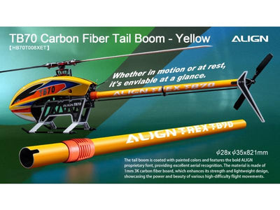 Align TB70 Carbon Fiber Tail Boom - Yellow : HB70T008XET