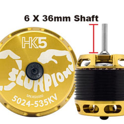 Scorpion HK5-5024-535kv (6 x 36mm Shaft) : SC-HK5_5024_535_6x36