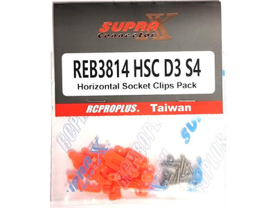 RCProPlus Horizontal Socket Clips Pack (D3) : REB3814HSCD3S4