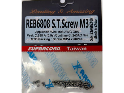 RCPROPLUS 6808 D/DC/S Screw M3x4 50pc : REB6808STSCREWM3