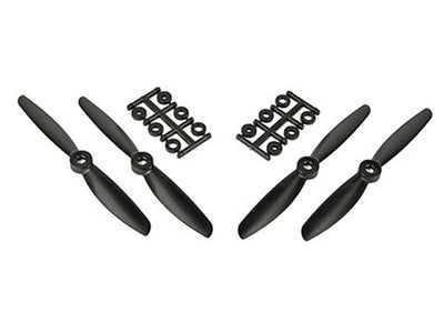 5x4.5 Black Prop Set (4) (X:Bolt) : AZSZ2918BL