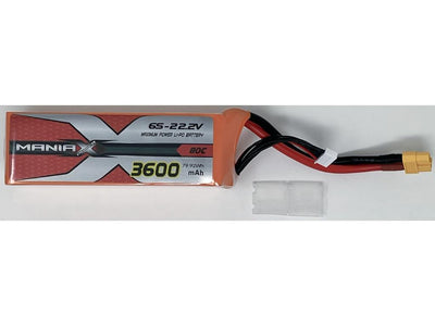 ManiaX 22.2V 3600mah 80C Orange Lipo : MX3600-6S-80
