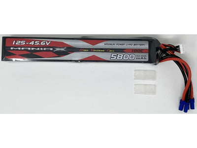 ManiaX 45.6V 5800mah 100C Stick Lipo : MX5800-12SHV-100