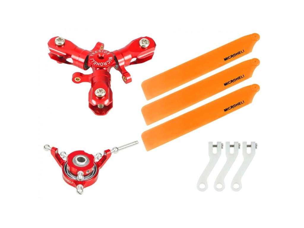 CNC Triple Orange Plastic Blades Conversion Set (Red) - GOOSKY S1 : MH ...