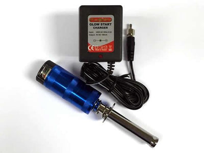 Aluminium Glowstart w/Meter (2400mAH 1.2V NiMH) + UK Charger : FS-GS02